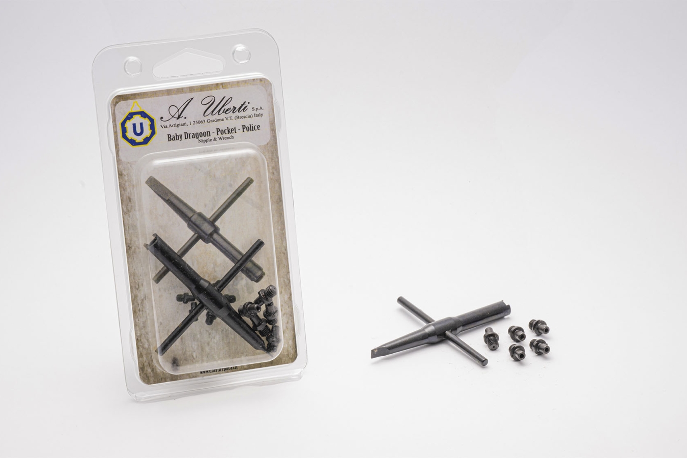 Wrench and Nipples for Uberti Pocket and Police revolvers